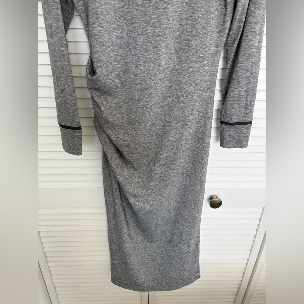 Athleta Weekday Industry Turtleneck Midi Active Dress | Light Gray | Size M - Picture 11 of 16
